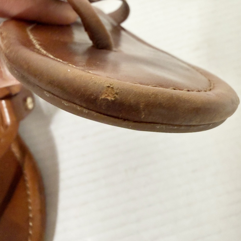 Tory Burch Miller Womens Vintage Vachetta Brown Slide Sandals Size 6 - Picture 4 of 7
